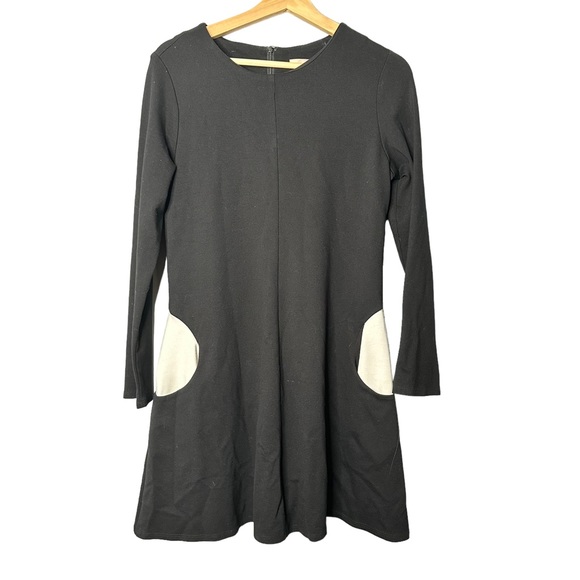 Anthropologie Hutch Black White A Line Mod Round Pocket Dress - Picture 4 of 6